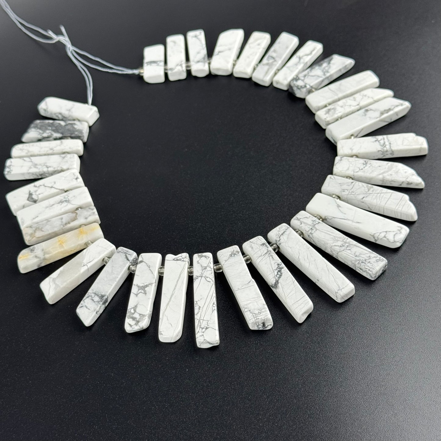 Howlite Blade Shape Gemstone Beads (AB Quality)