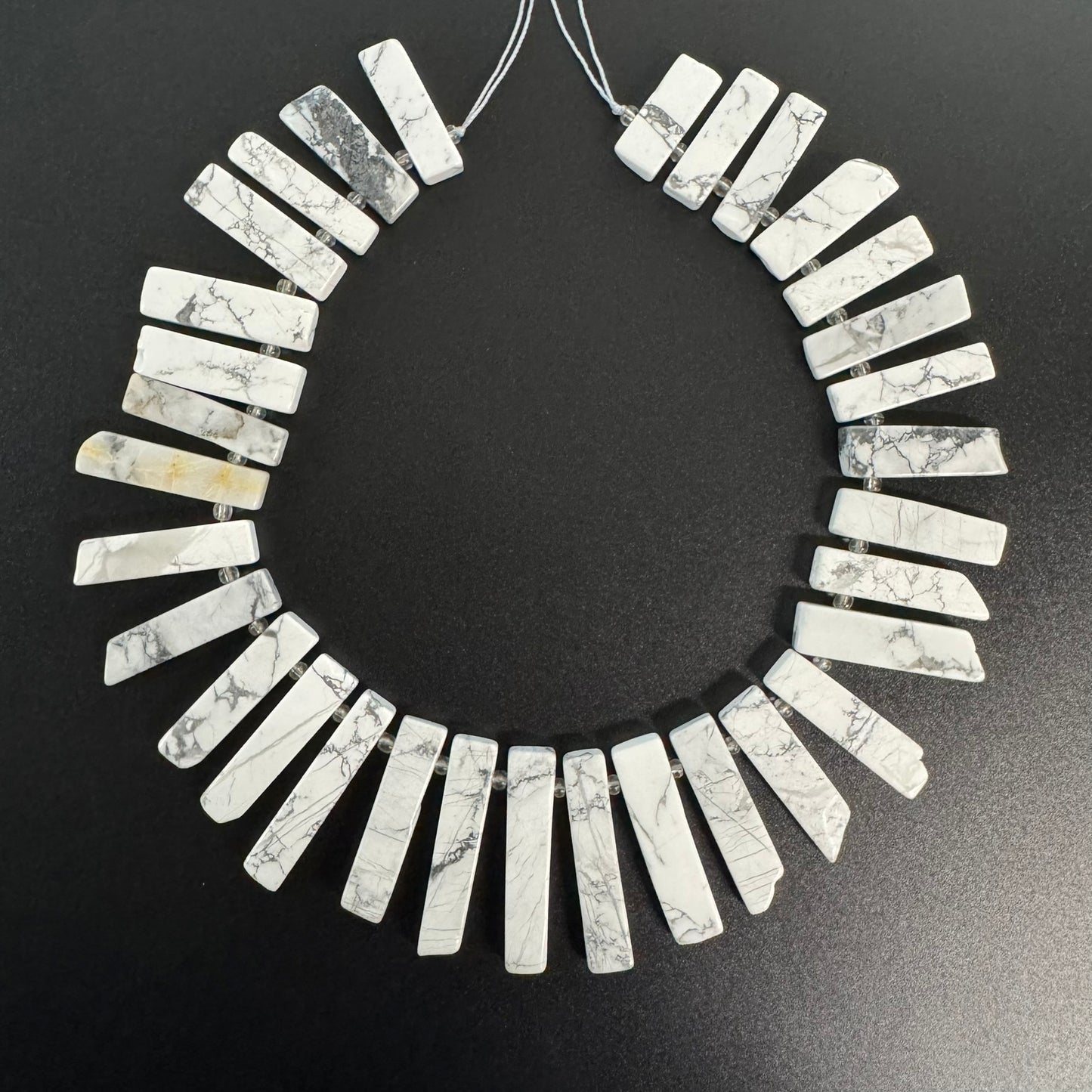 Howlite Blade Shape Gemstone Beads (AB Quality)