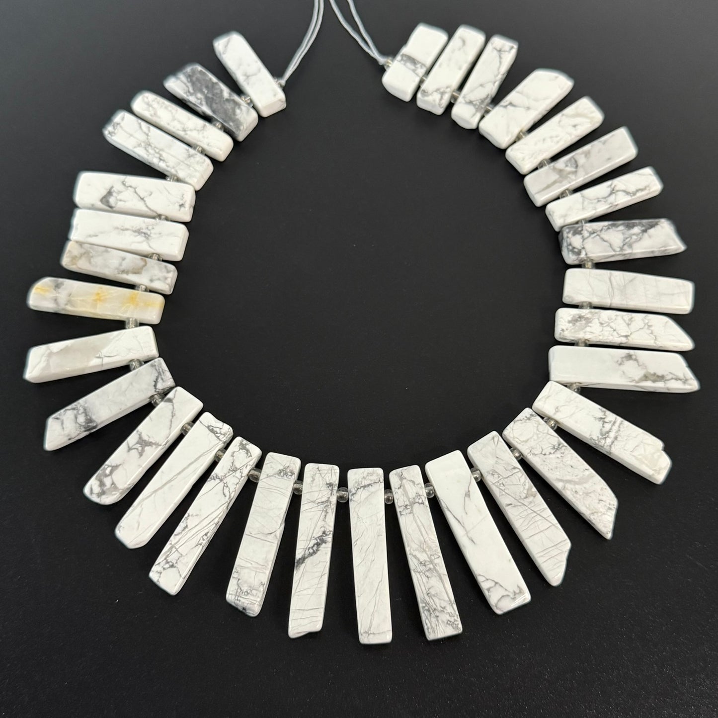 Howlite Blade Shape Gemstone Beads (AB Quality)