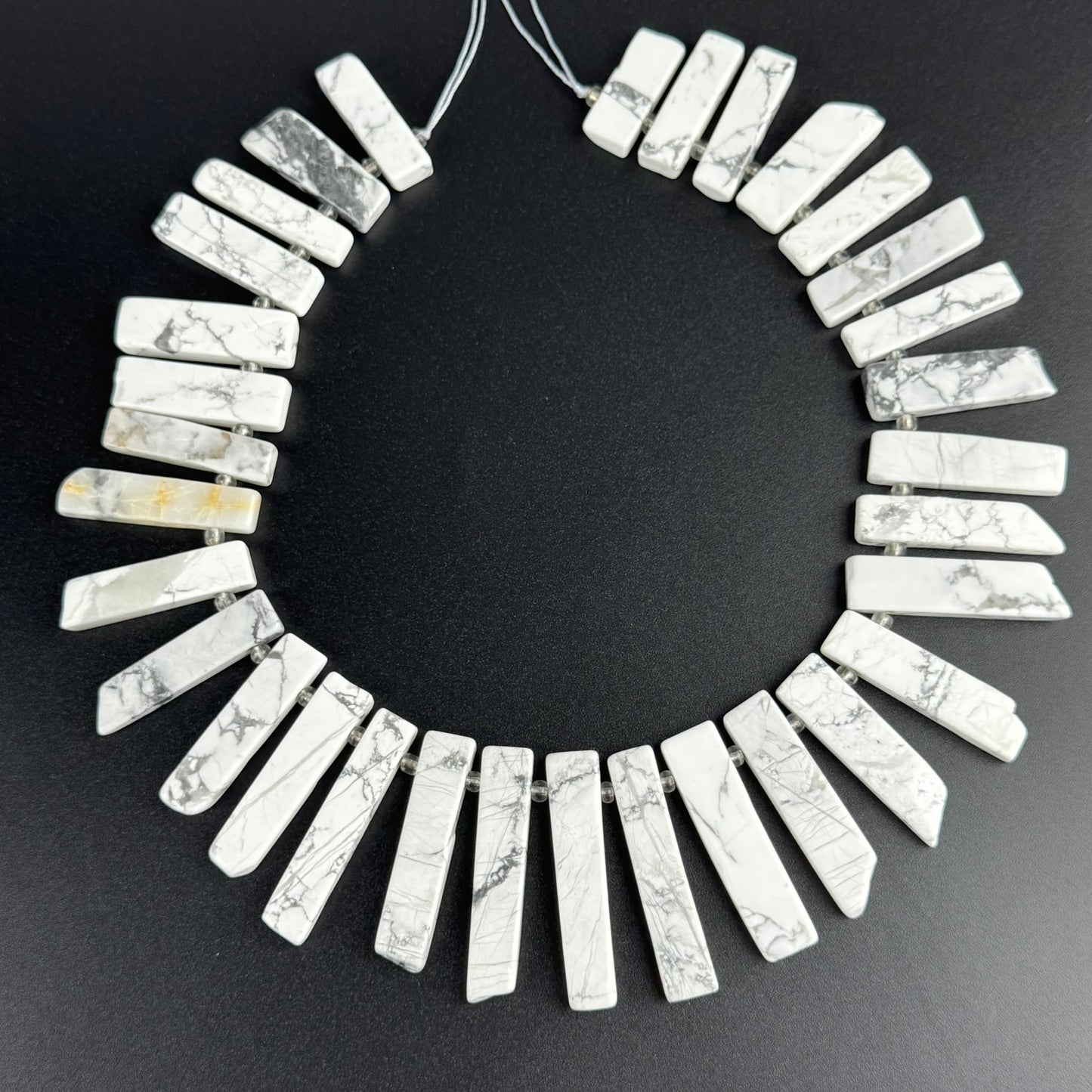 Howlite Blade Shape Gemstone Beads (AB Quality)