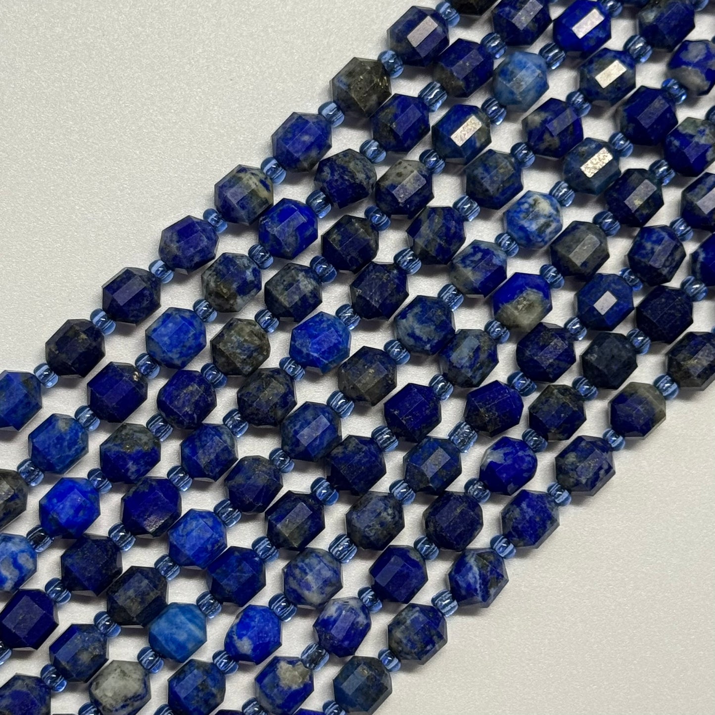 Dodecahedron Lapis Lazuli Beads – Natural Blue Gemstone
