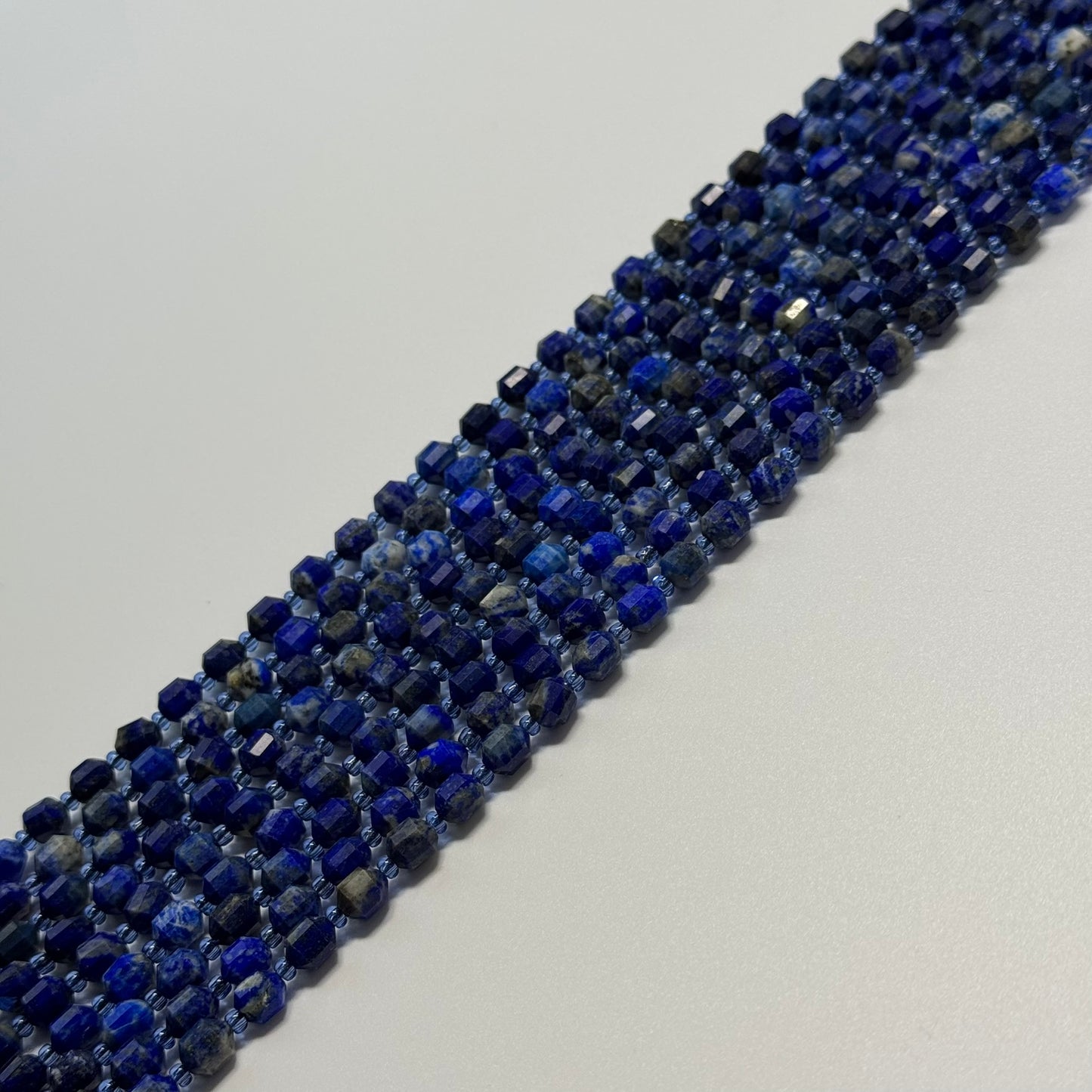 Dodecahedron Lapis Lazuli Beads – Natural Blue Gemstone