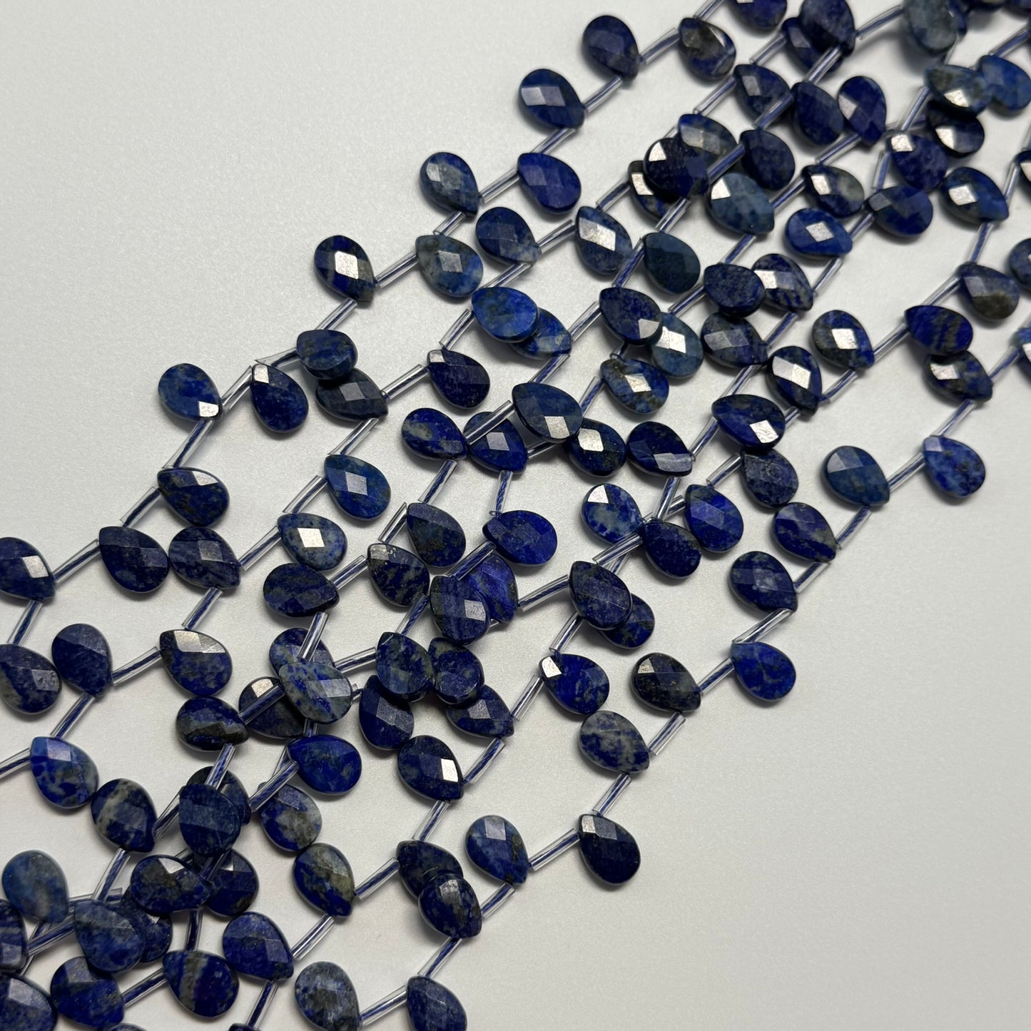 Lapis Lazuli Faceted Pear Shape Beads (A Quality)