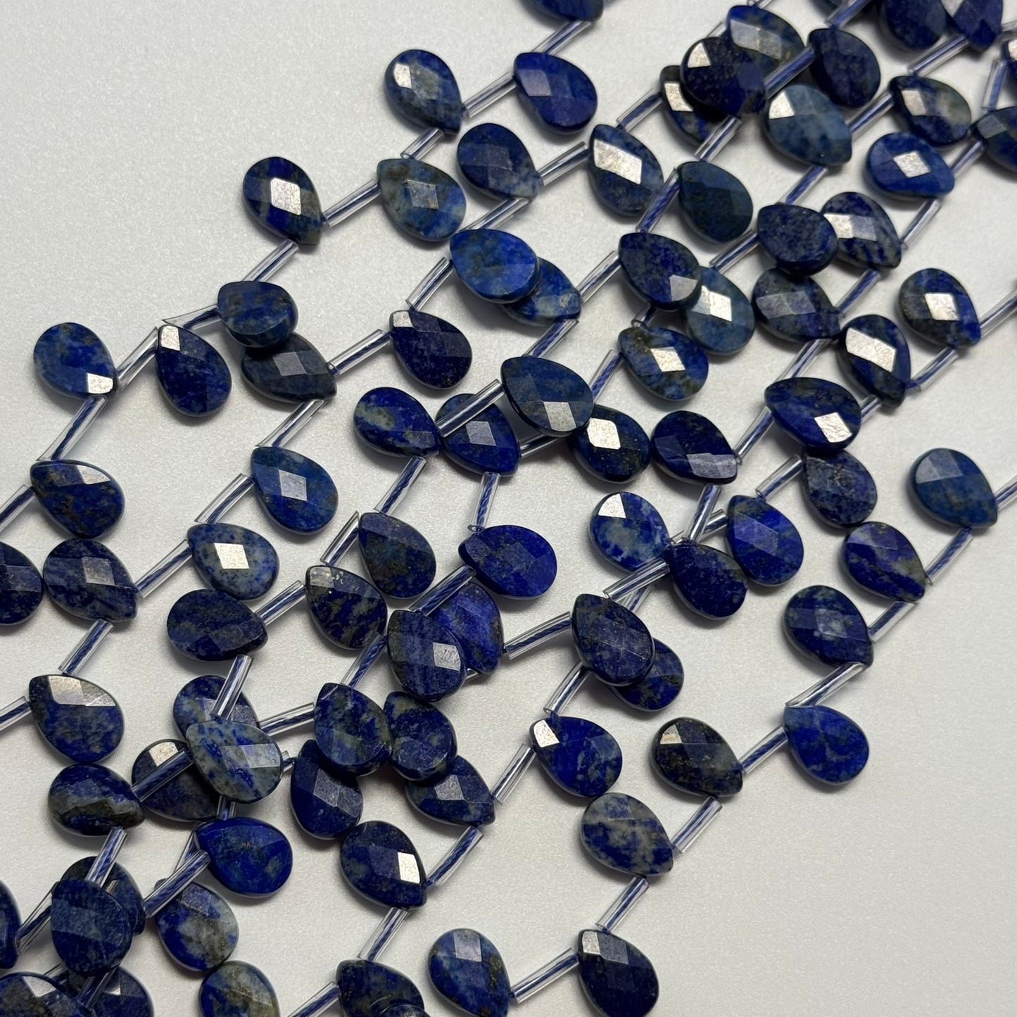 Lapis Lazuli Faceted Pear Shape Beads (A Quality)