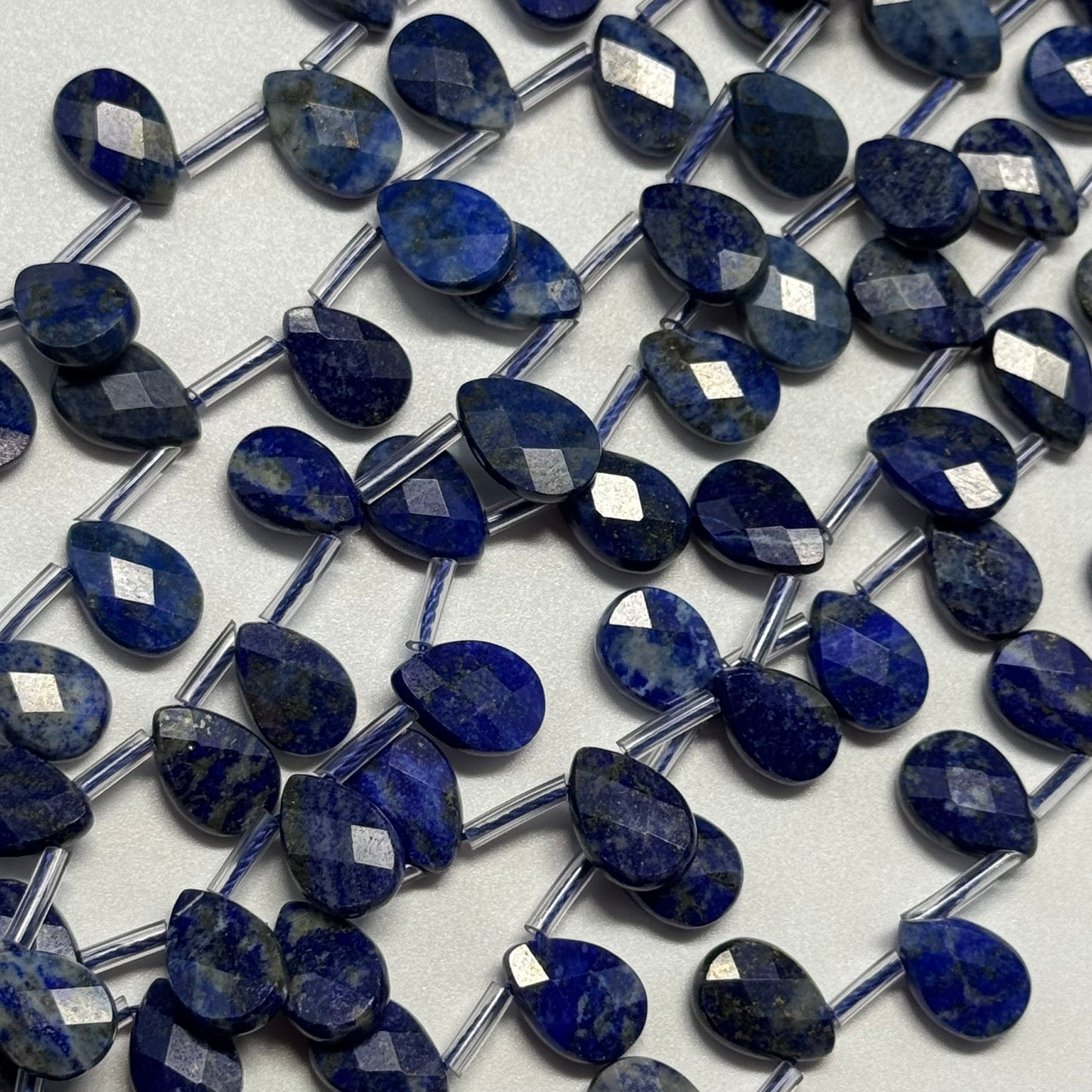 Lapis Lazuli Faceted Pear Shape Beads (A Quality)