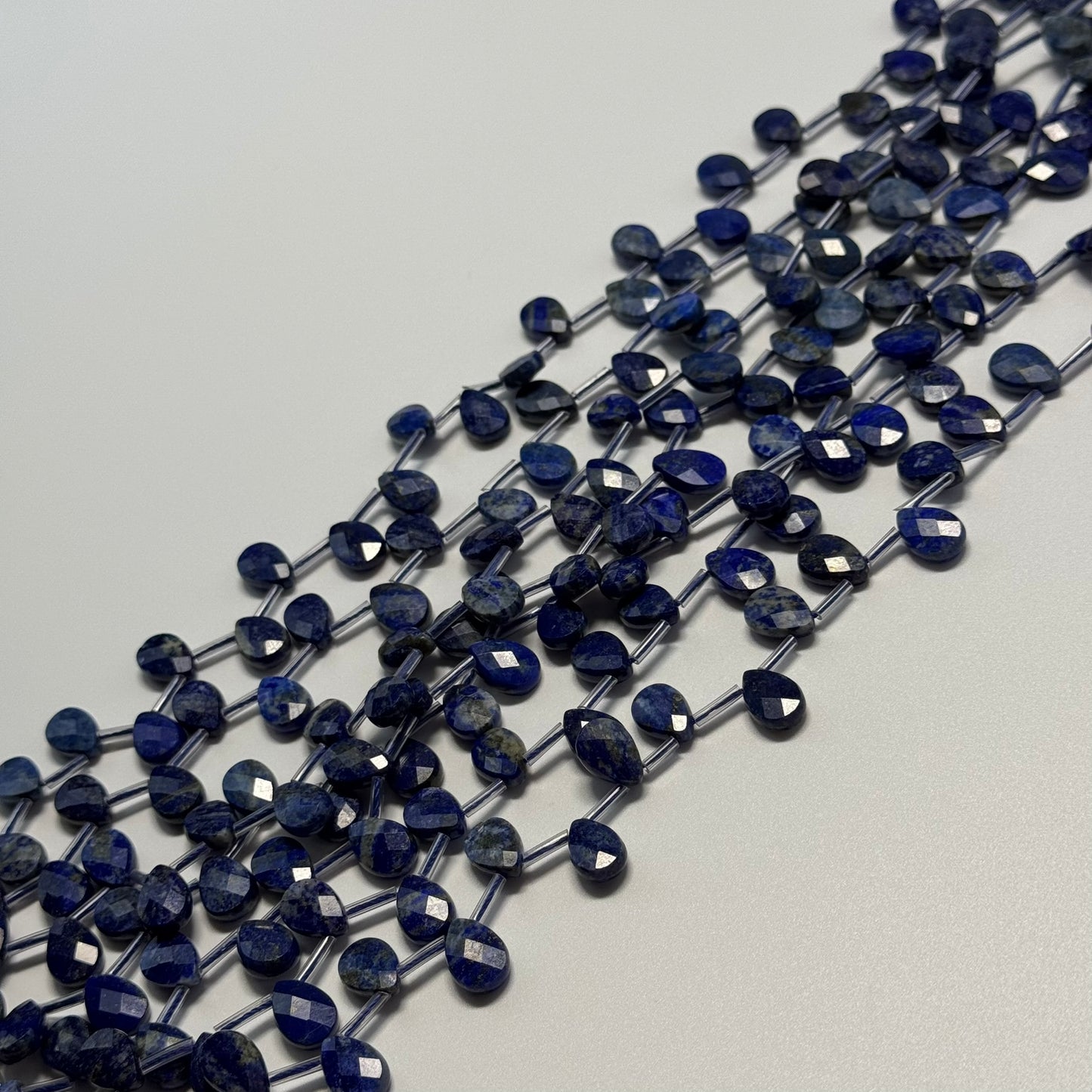 Lapis Lazuli Faceted Pear Shape Beads (A Quality)