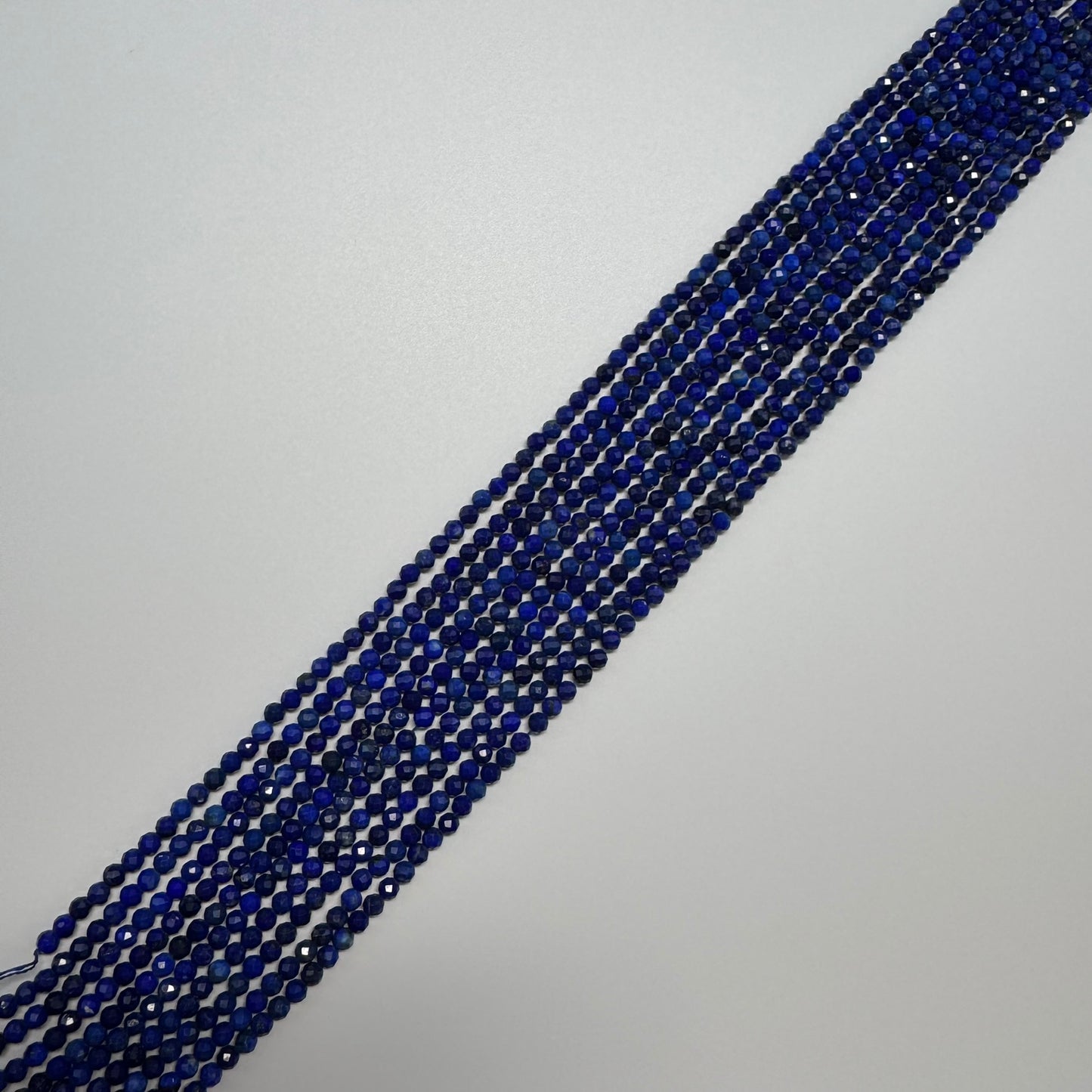 Faceted Round Lapis Lazuli Beads – Natural Blue Gemstone