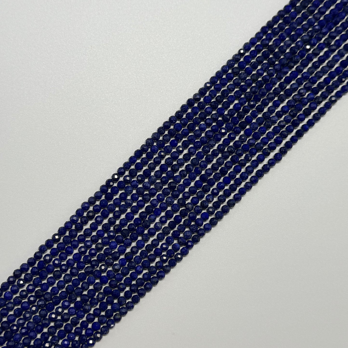 Faceted Round Lapis Lazuli Beads – Natural Blue Gemstone