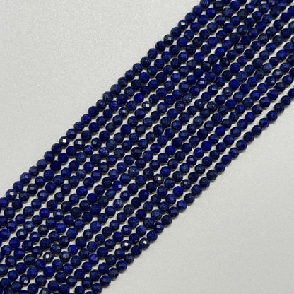 Lapis Lazuli Faceted Round Natural Blue Gemstone