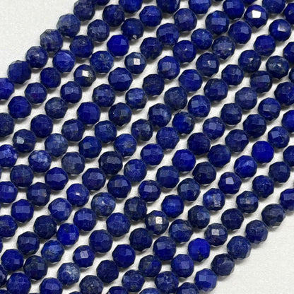 Lapis Lazuli Faceted Round Natural Blue Gemstone