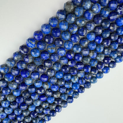 Lapis Lazuli Faceted Diamond-Cut Natural Blue Gemstone (A Quality)