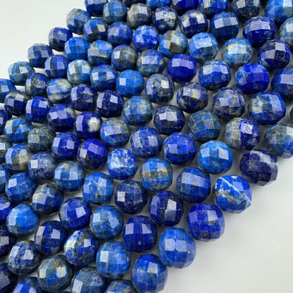 Lapis Lazuli Faceted Diamond-Cut Natural Blue Gemstone (A Quality)