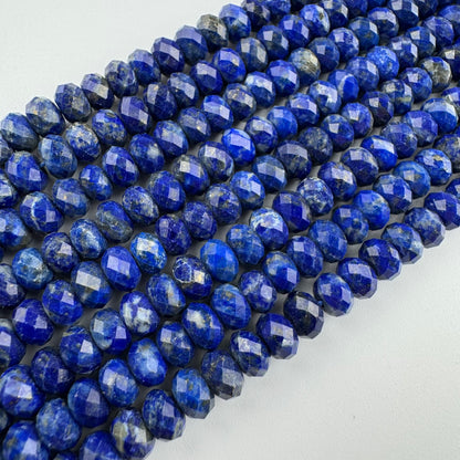 Lapis Lazuli Faceted Rondelle Natural Blue Gemstone (AA Quality)