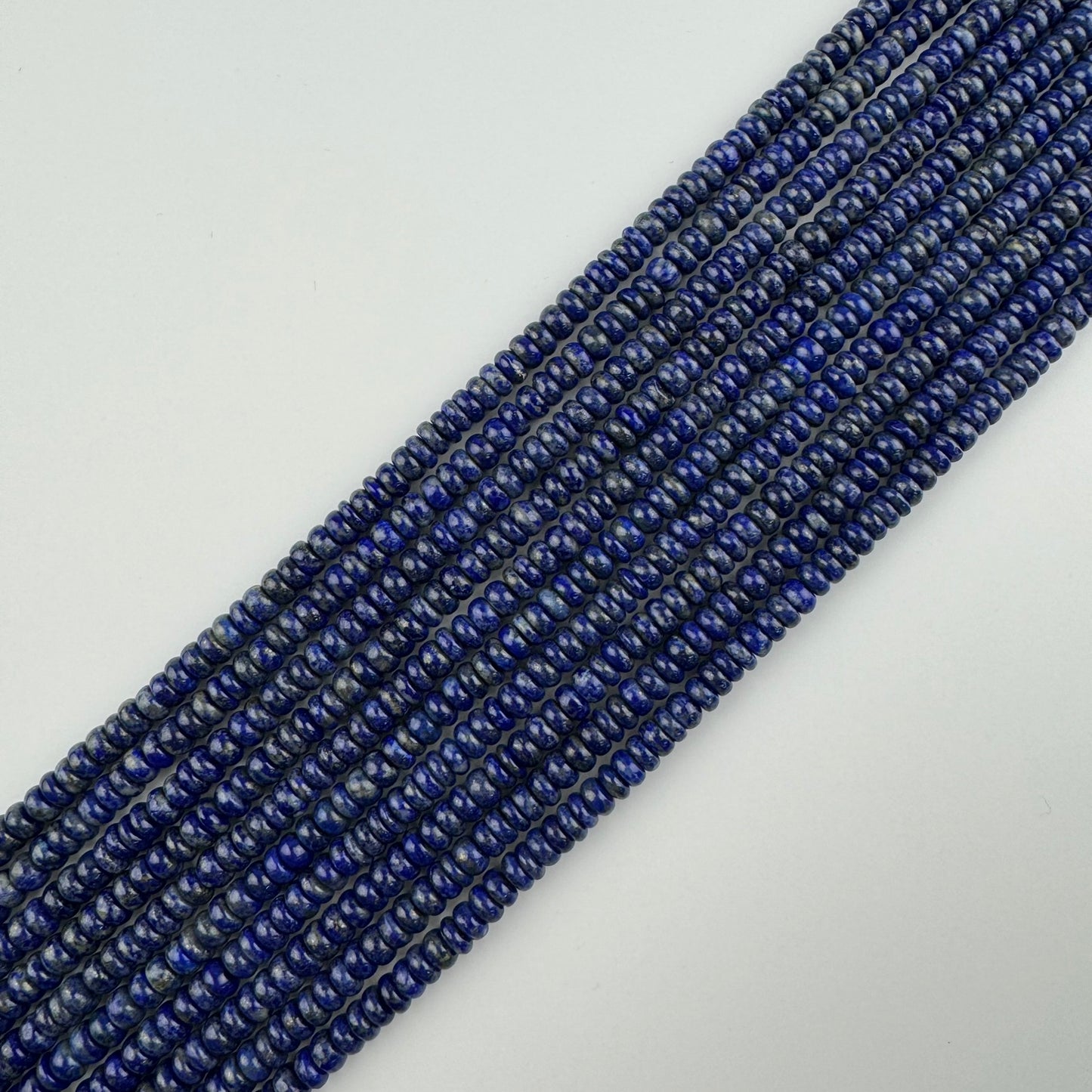 Lapis Lazuli Rondelle Natural Blue Gemstone (A Quality)