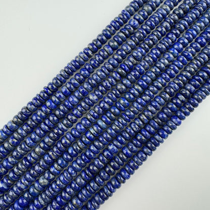 Lapis Lazuli Rondelle Natural Blue Gemstone (A Quality)