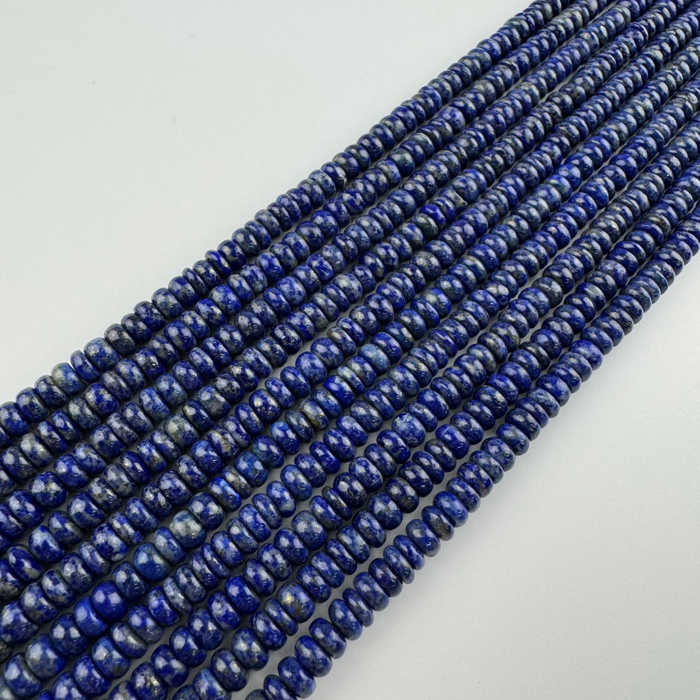 Lapis Lazuli Rondelle Natural Blue Gemstone (A Quality)