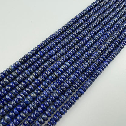 Lapis Lazuli Rondelle Natural Blue Gemstone (A Quality)