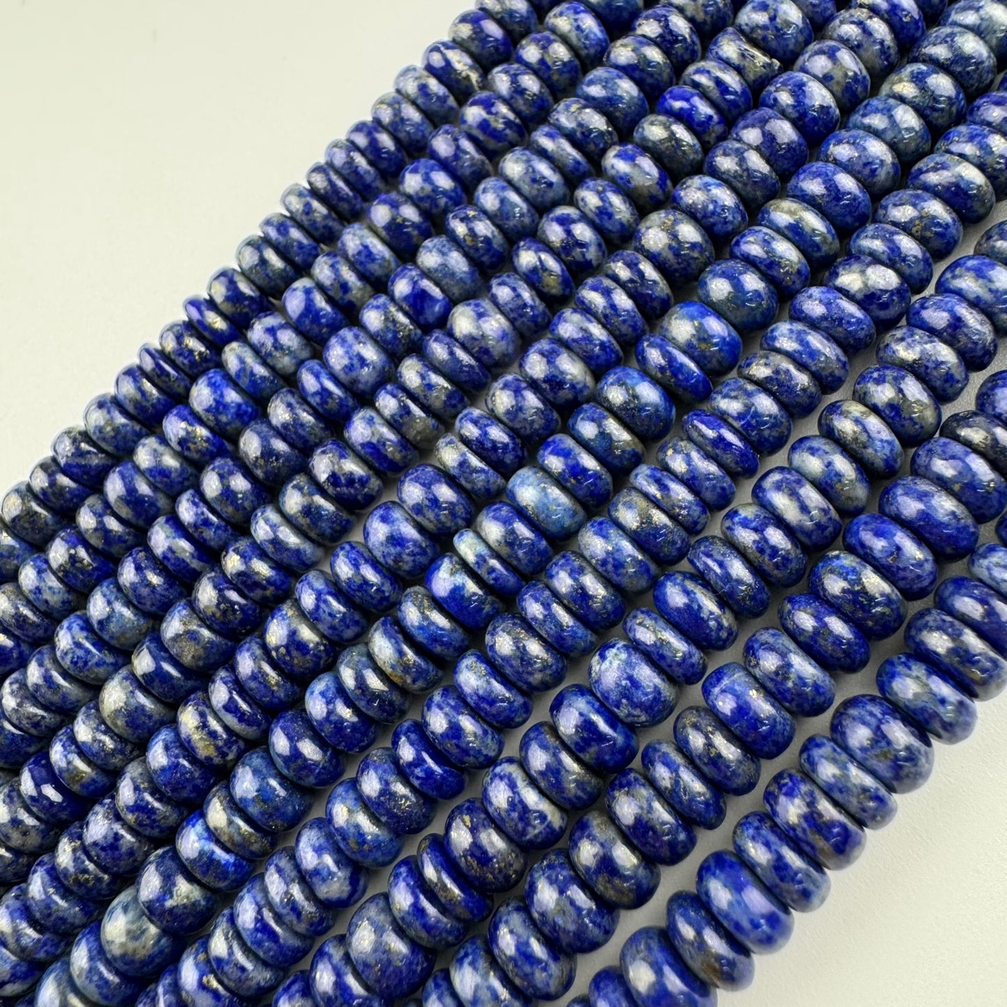 Lapis Lazuli Rondelle Natural Blue Gemstone (A Quality)