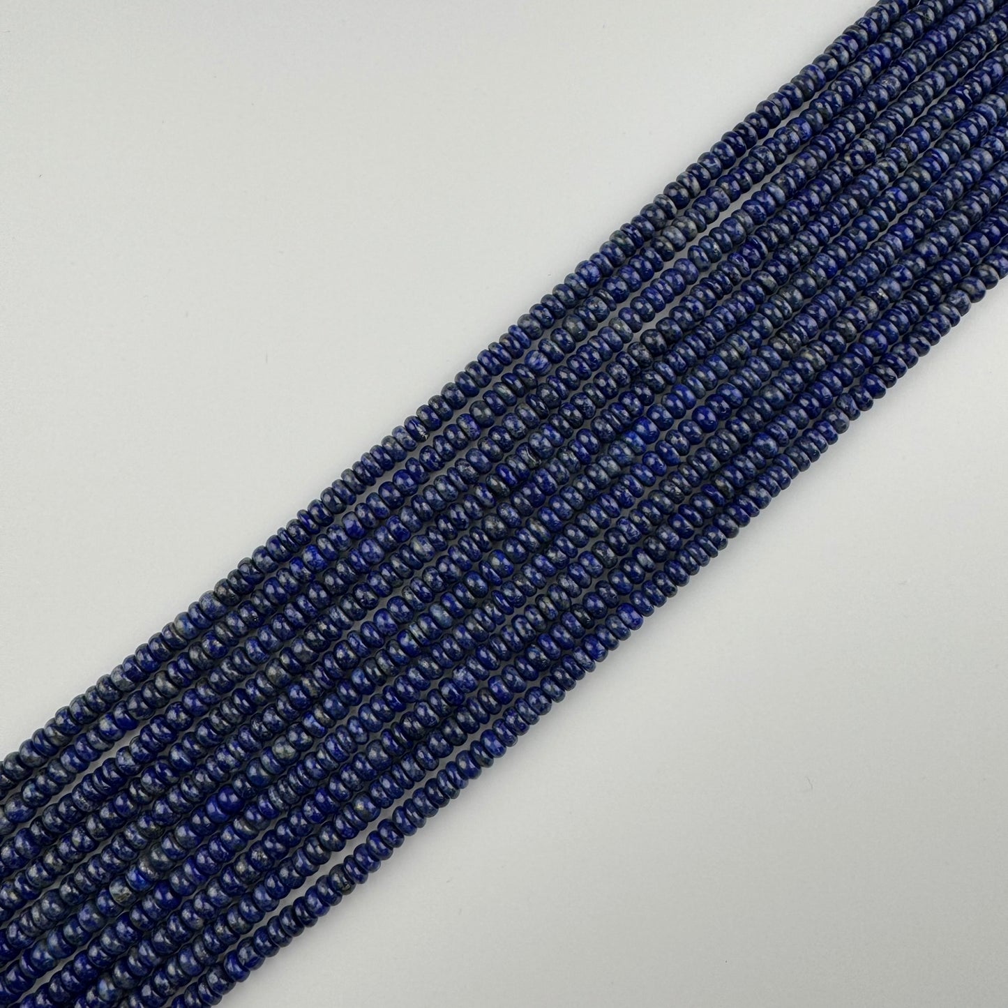 Lapis Lazuli Rondelle Natural Blue Gemstone (A Quality)