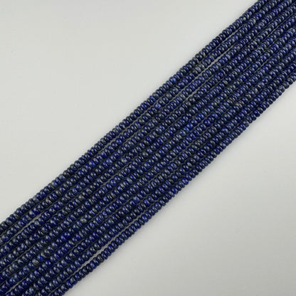 Lapis Lazuli Rondelle Natural Blue Gemstone (A Quality)