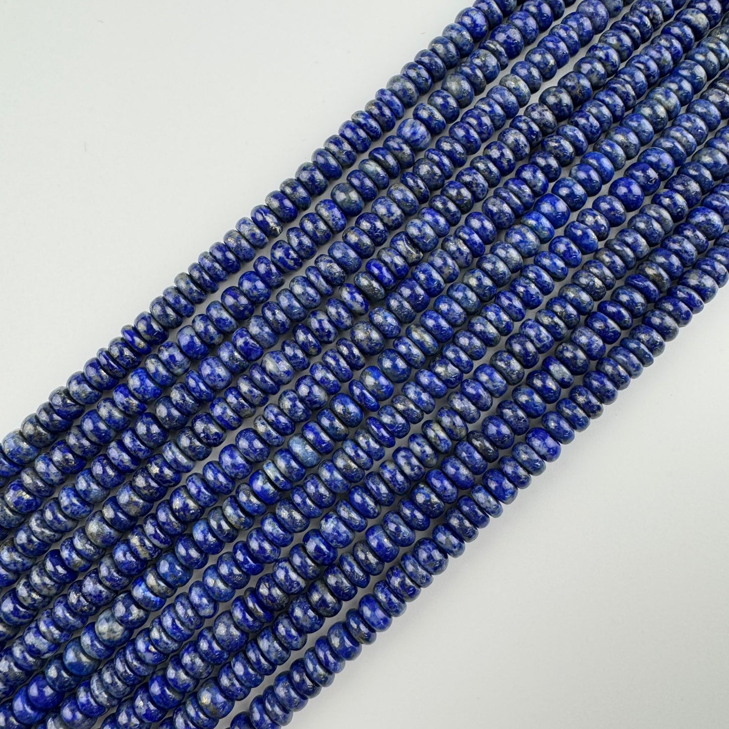 Lapis Lazuli Rondelle Natural Blue Gemstone (A Quality)