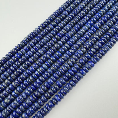 Lapis Lazuli Rondelle Natural Blue Gemstone (A Quality)