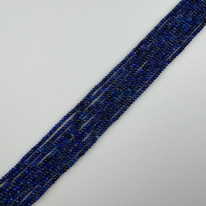 Lapis Lazuli Faceted Rondelle Natural Blue Gemstone (AA Quality)
