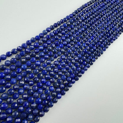 Lapis Lazuli Faceted Round Natural Blue Gemstone