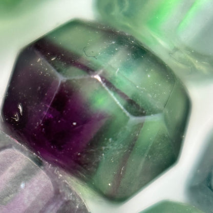 Fluorite Faceted Beads - Rondelle Shape - Single Cut - (AA Quality)