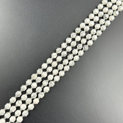 Howlite Dodecahedron Gemstone Beads (AA Quality)