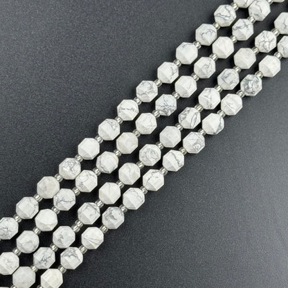 Howlite Dodecahedron Gemstone Beads (AA Quality)