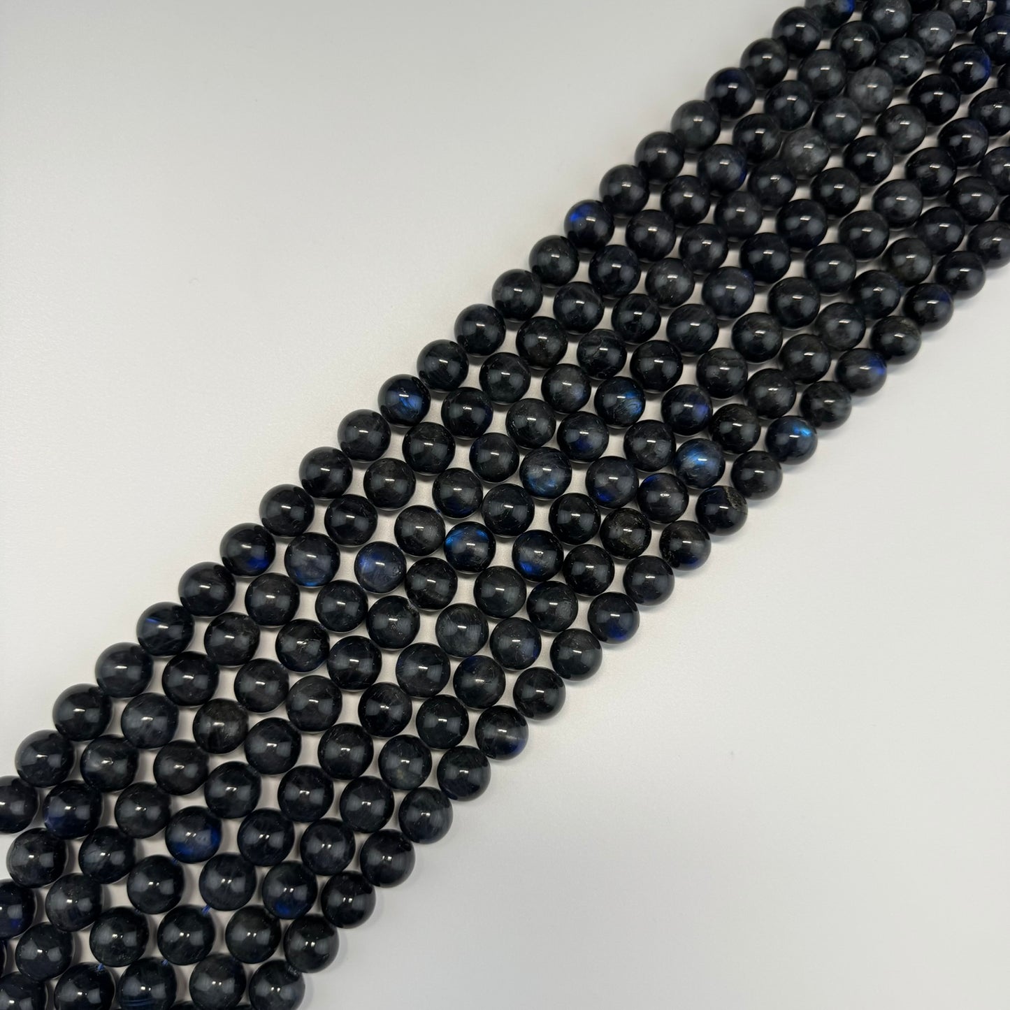 Labradorite Rare Black Polished Round Gemstone Beads (AAAA Quality)