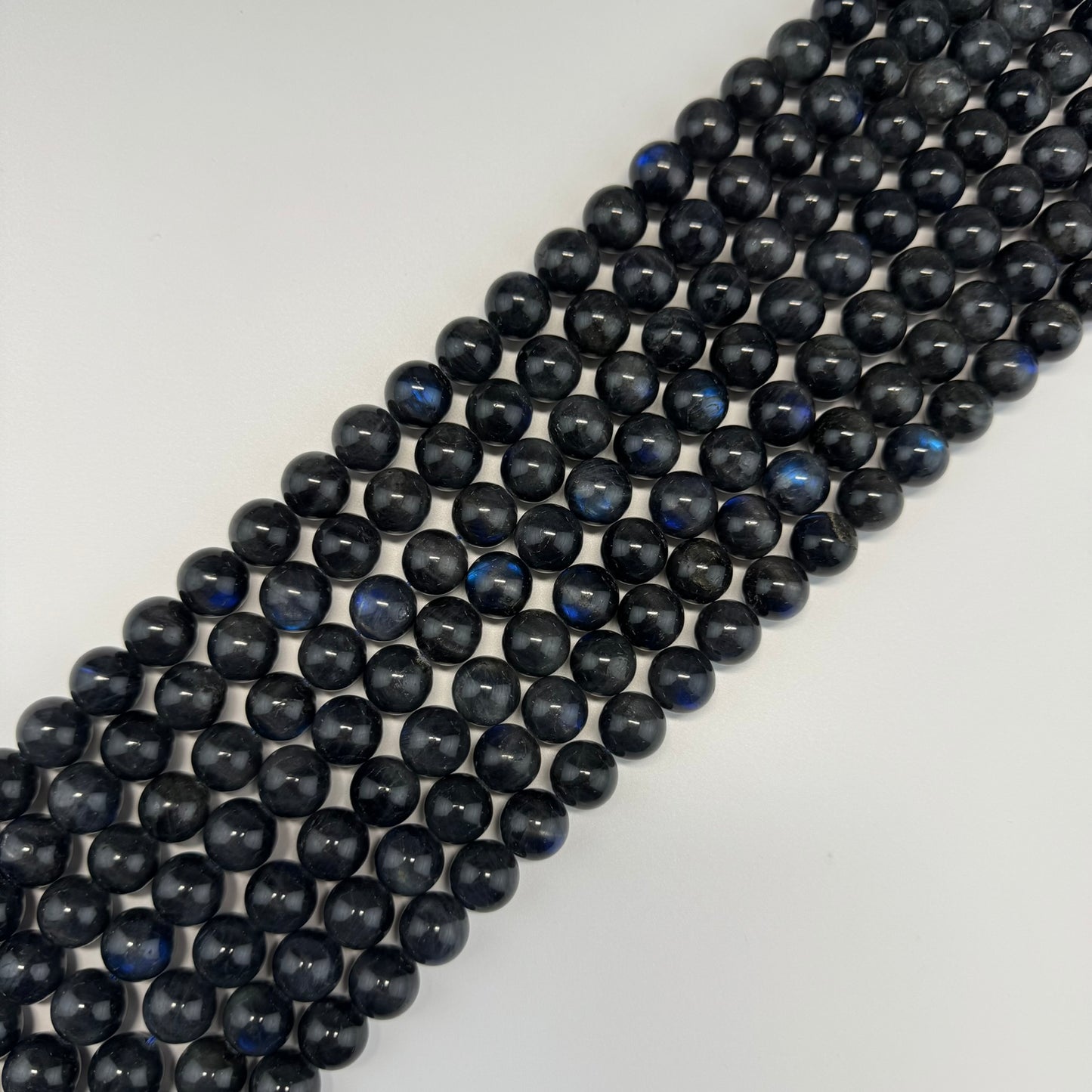 Labradorite Rare Black Polished Round Gemstone Beads (AAAA Quality)