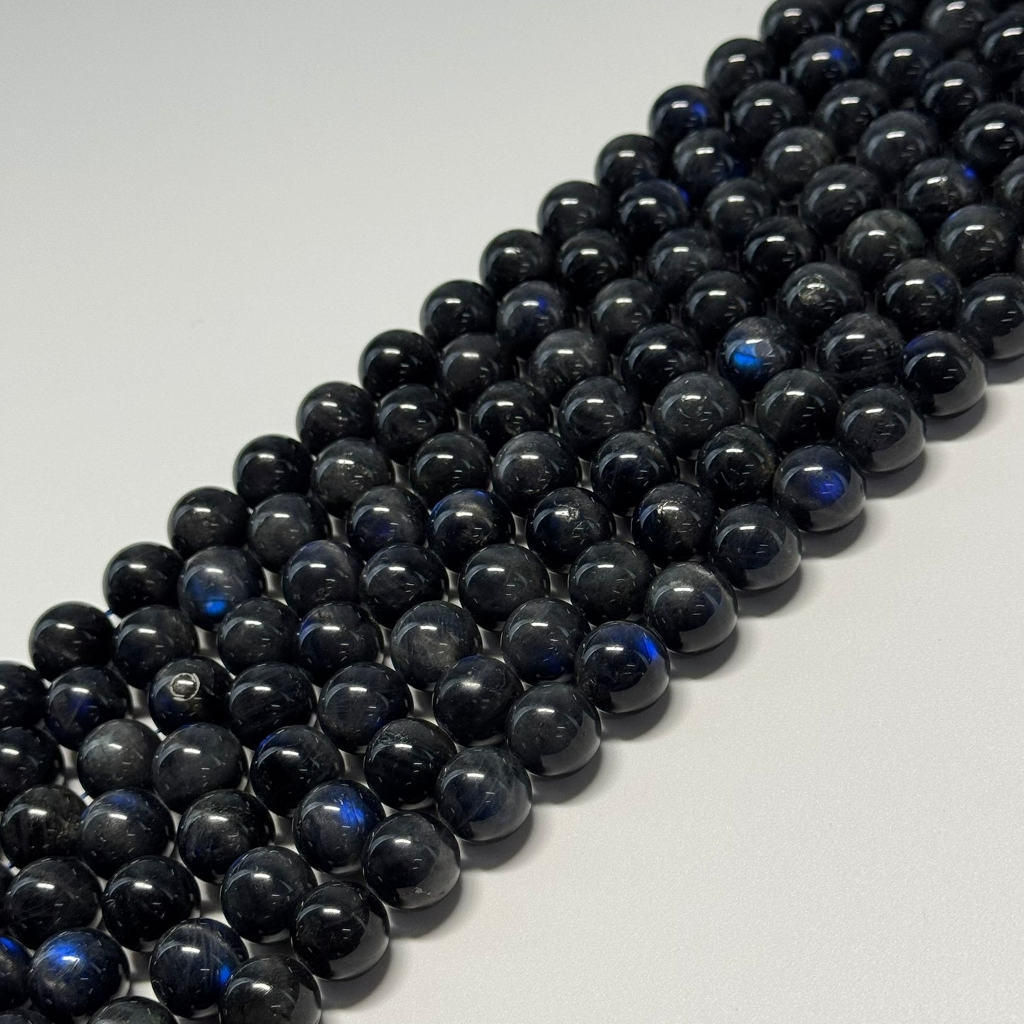 Labradorite Rare Black Polished Round Gemstone Beads (AAAA Quality)