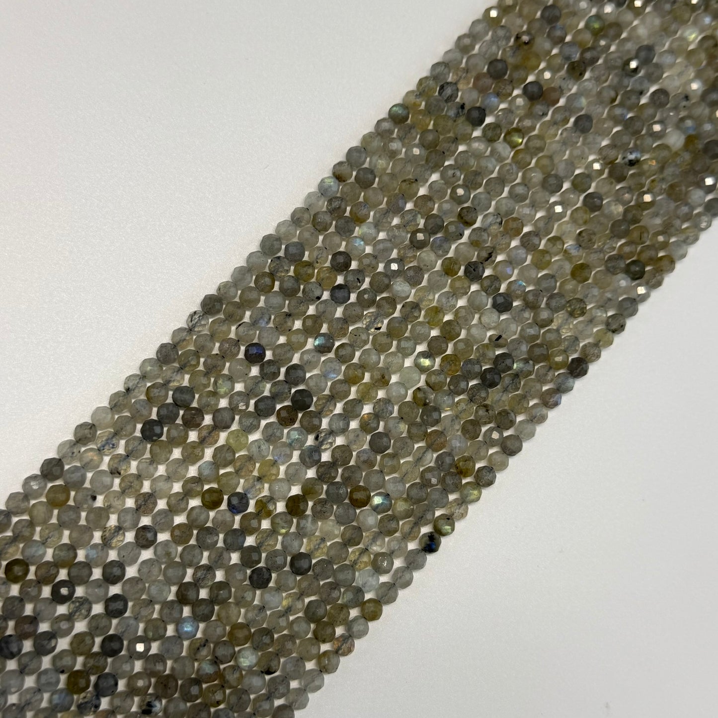 Labradorite Faceted Round Gemstone Beads (B Quality)