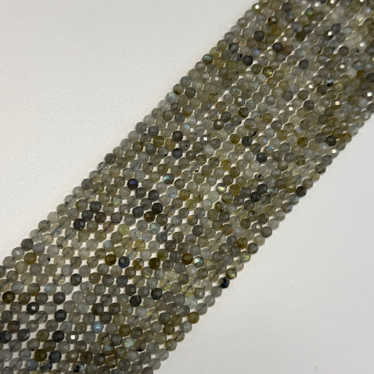 Labradorite Faceted Round Gemstone Beads (B Quality)