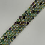 Faceted Fluorite Barrel Beads