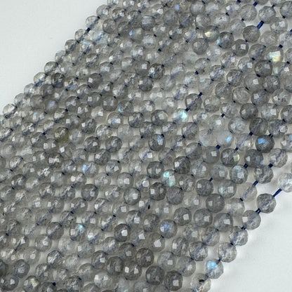 Faceted Labradorite Beads - Round Shape