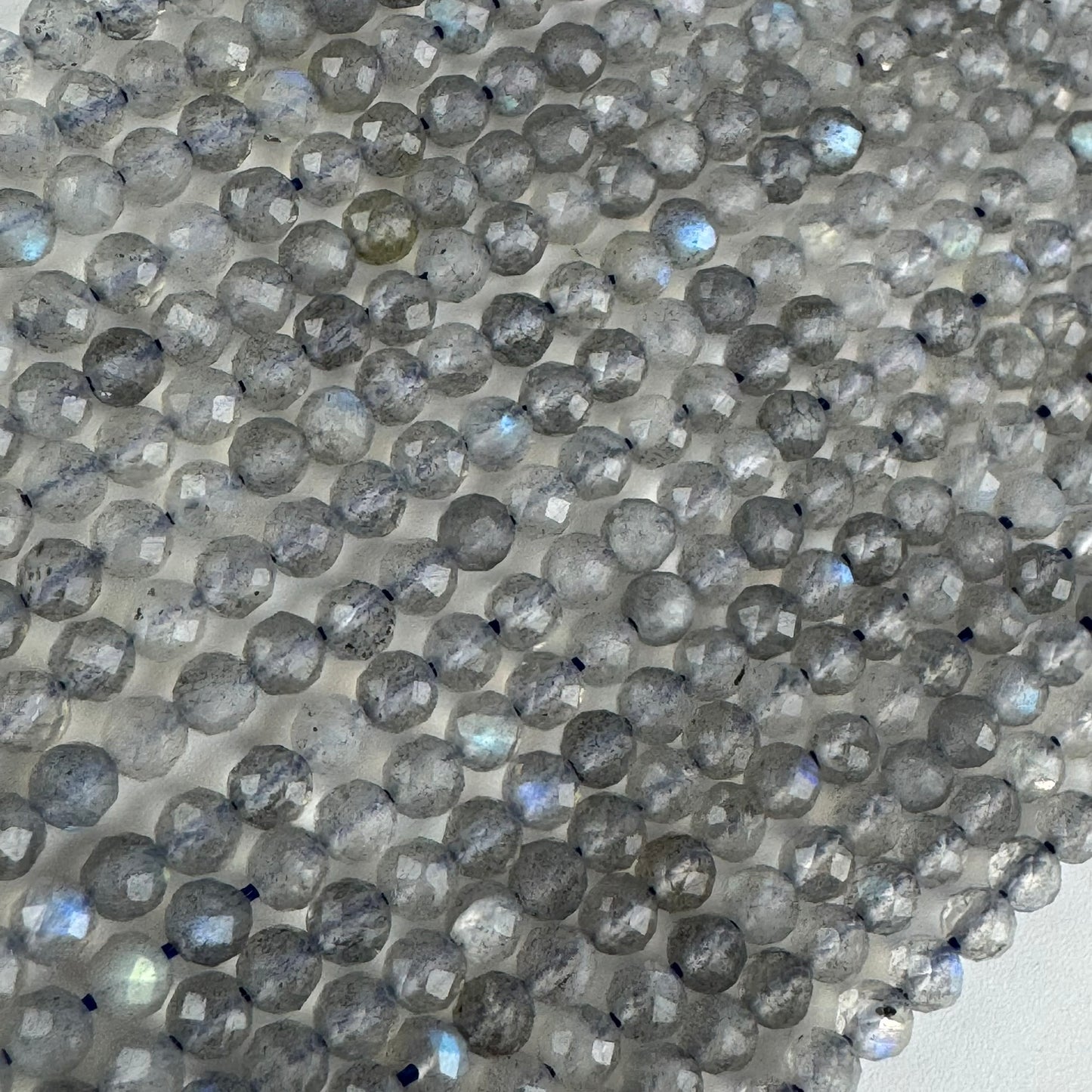 Faceted Labradorite Beads - Round Shape