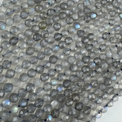 Faceted Labradorite Beads - Round Shape