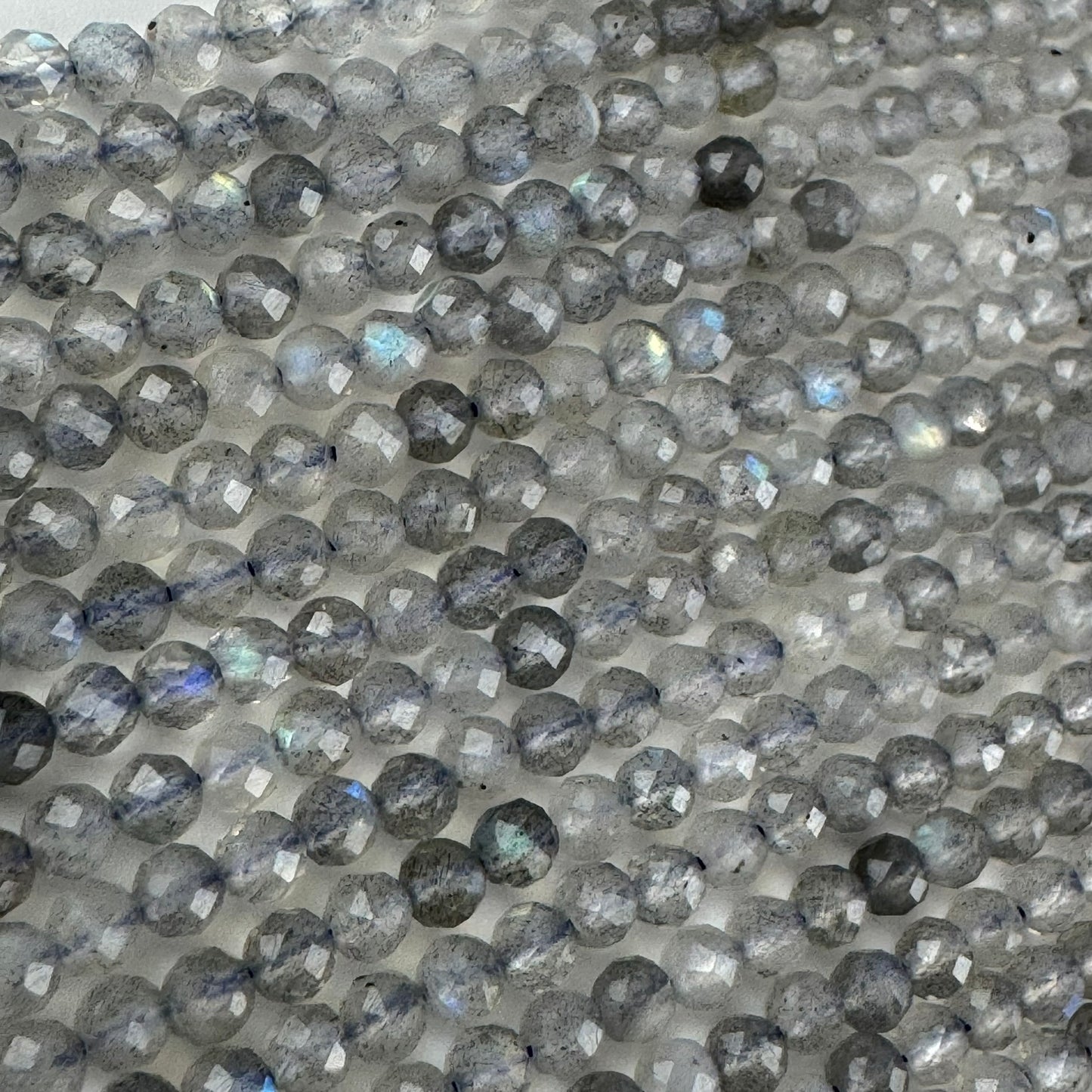 Faceted Labradorite Beads - Round Shape