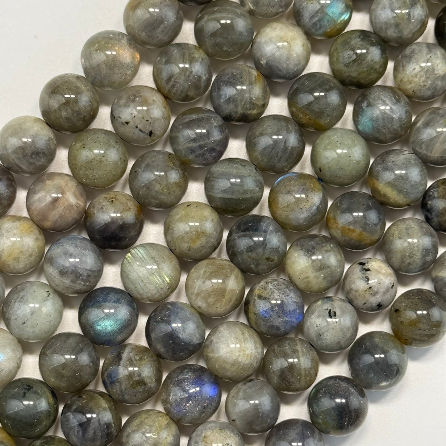 Labradorite Polished Round Beads (A Quality)