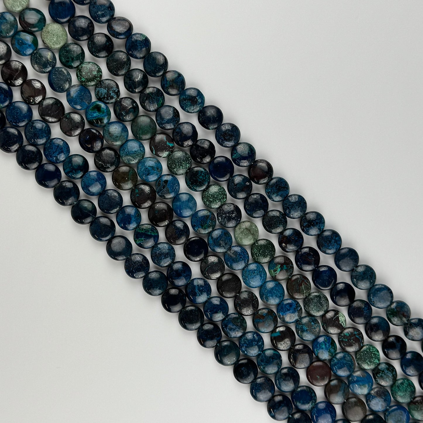 Rare Smarties Shattuckite Polished Round Beads - (AA Quality)