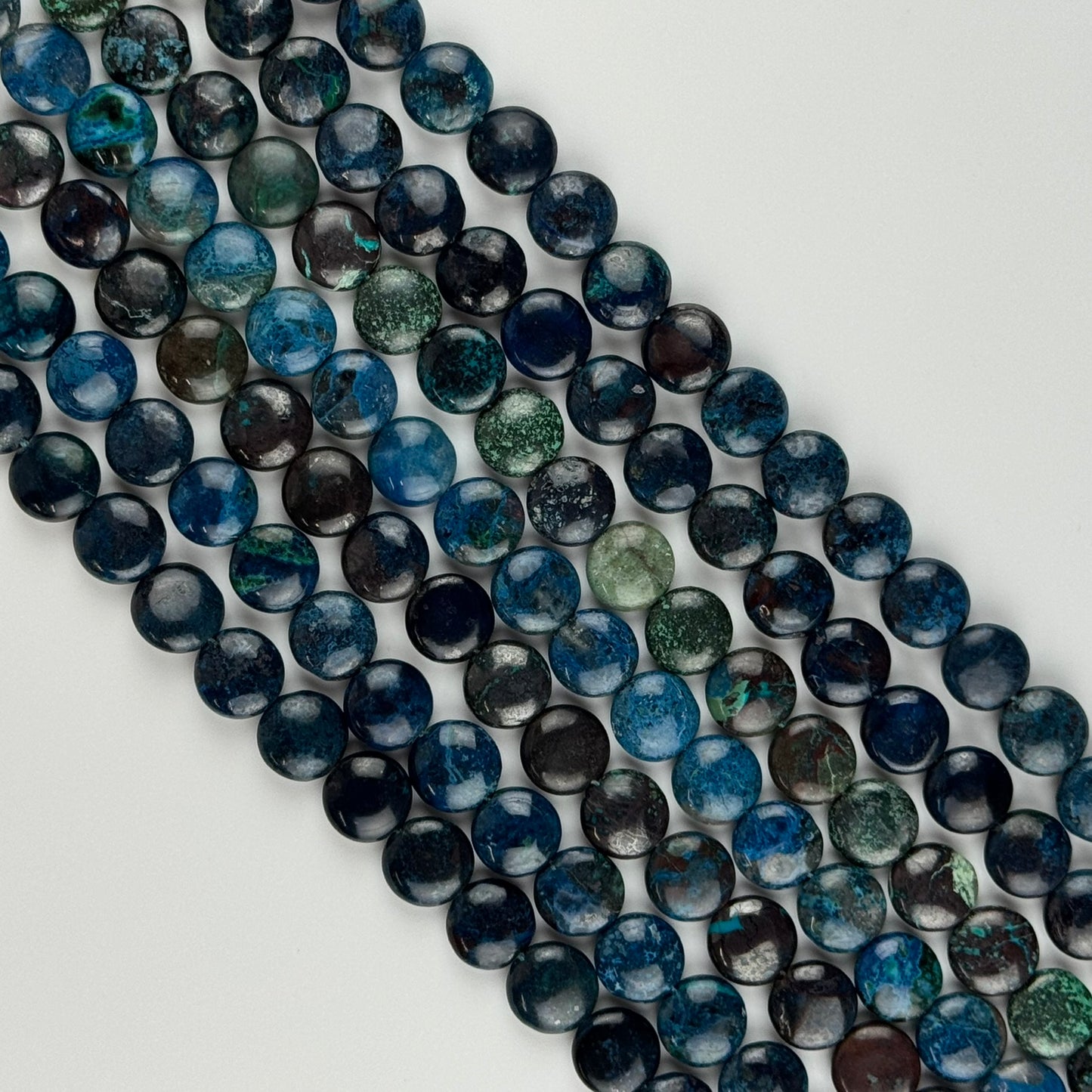 Rare Smarties Shattuckite Polished Round Beads - (AA Quality)