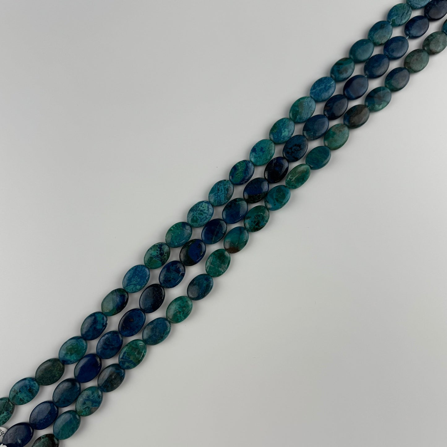 Rare Oval Shattuckite Polished Round Beads - (AAA Quality)