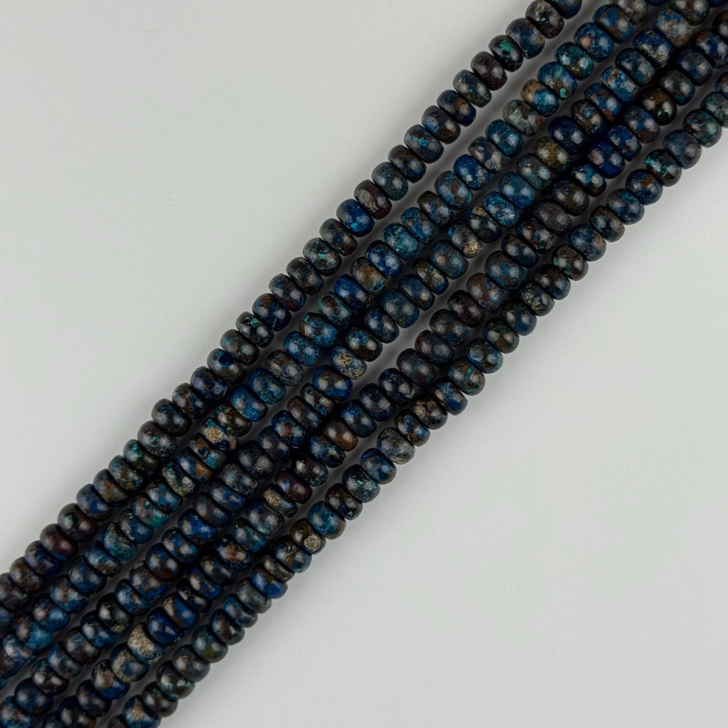 Shattuckite Rondelle Polished Beads- Most Rare Gemstone - (AAA Quality)