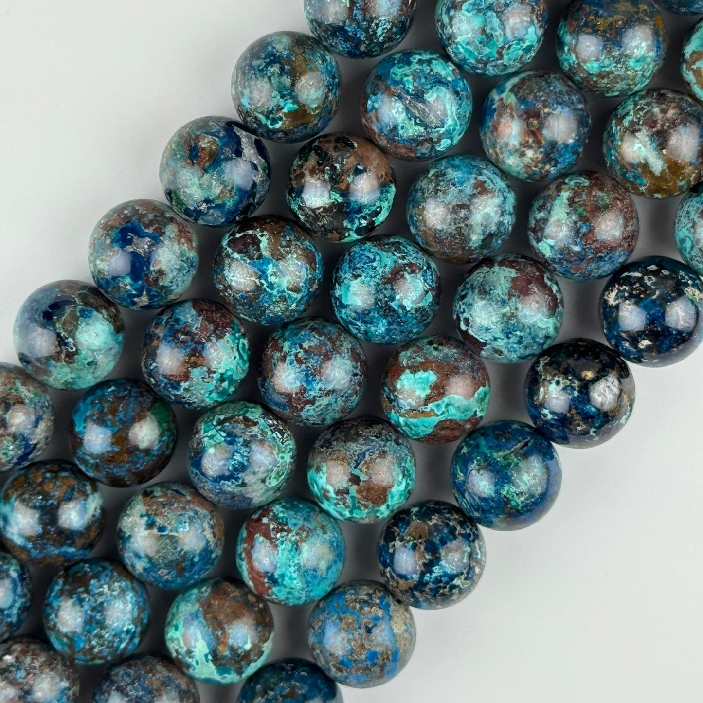 Shattuckite Polished Round Beads (Most Rare Gemstone) - (AAA Quality)