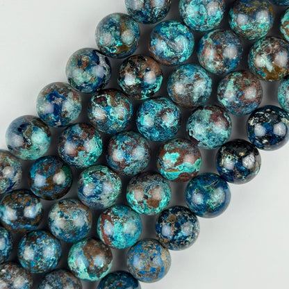 Shattuckite Polished Round Beads (Most Rare Gemstone) - (AAA Quality)