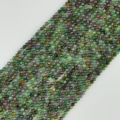 Ruby Zoisite Faceted Round Gemstone Beads - (AA Quality)