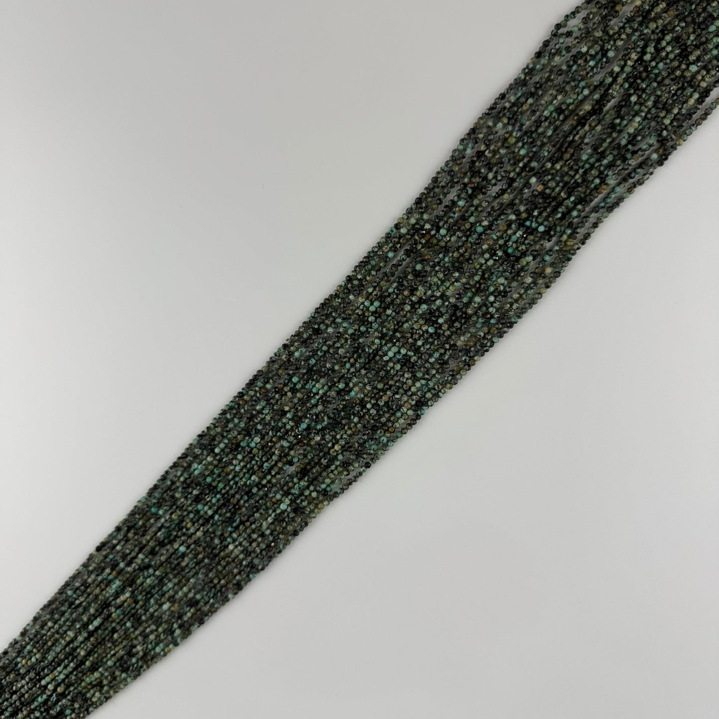 African Turquoise (Jasper) Faceted Round Beads - (A Quality)